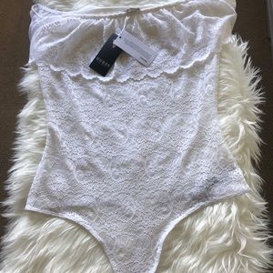 Guess Off the Shoulder Lace Bodysuit